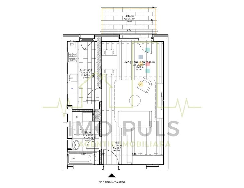 Tipografilor. Bucatarie separata. Mobilat si utilat complet. Bloc nou.